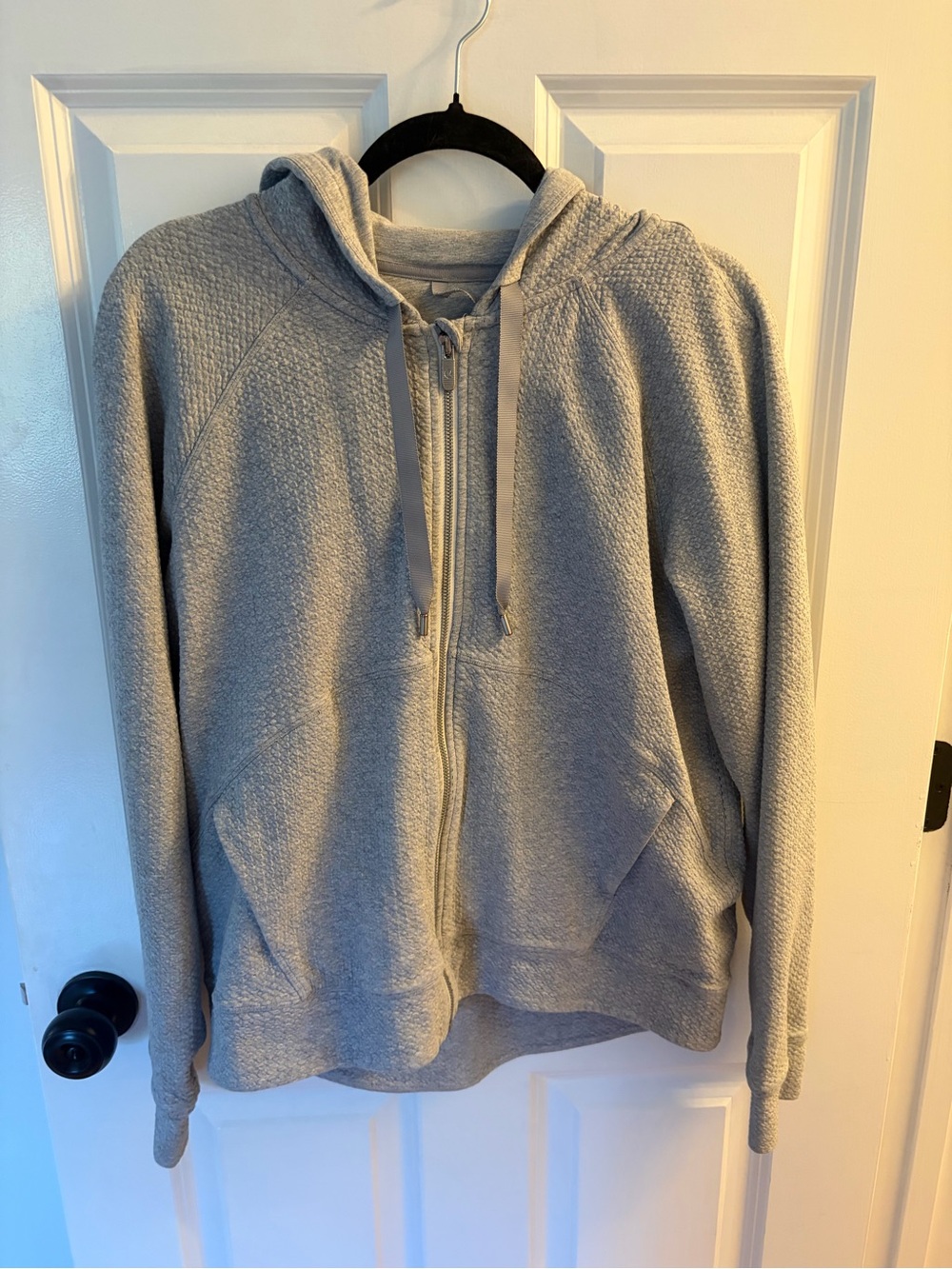 lululemon athletica Light Gray Zip-Up Hooded Jacket